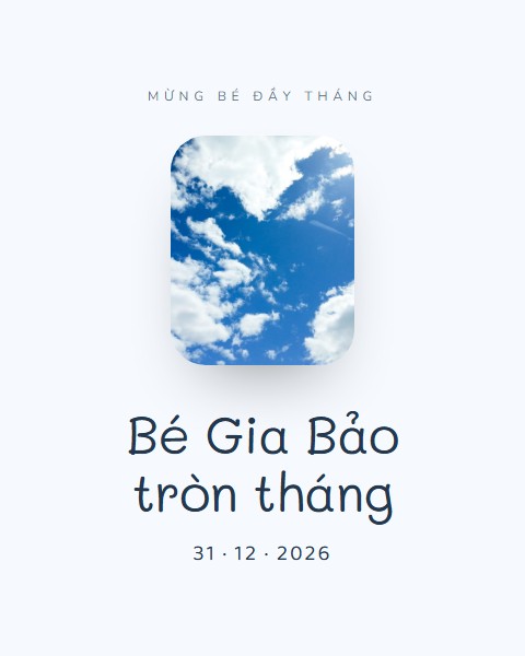 Mây xanh của bé