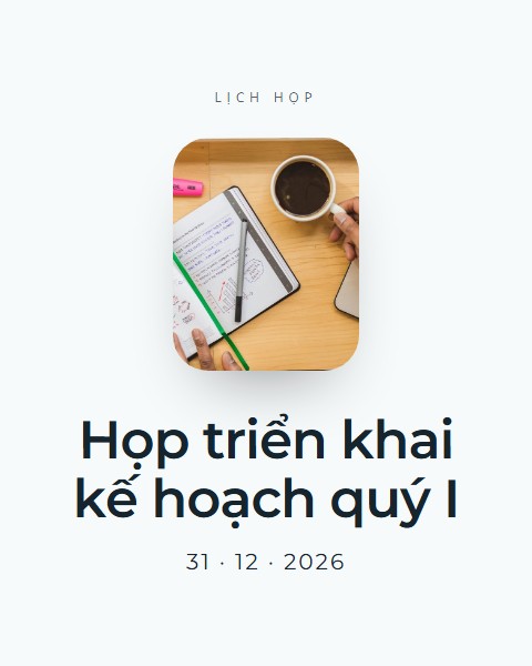Lịch họp gọn gàng
